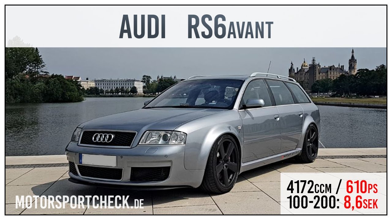 Audi RS6 C5 0-100 100-200 acceleration Sound | Motorsportcheck.de
