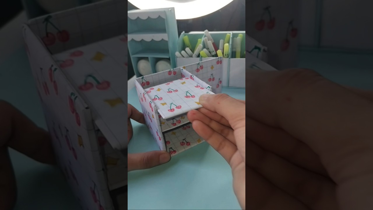 diy desk corner shelf 🍒 ll making shelf diy ll diy ll craft #youtubeshorts #shortviral #shortsfeed