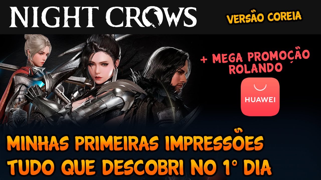 MINHAS PRIMEIRAS IMPRESSÕES DE NIGHT CROWS - TUDO QUE APRENDI NO 1° DIA RUSHANDO LEVEL 30