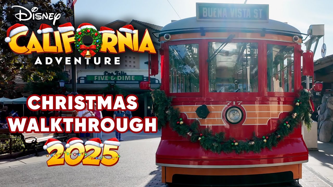 Disney California Adventure at Christmas | Full Park Walkthrough