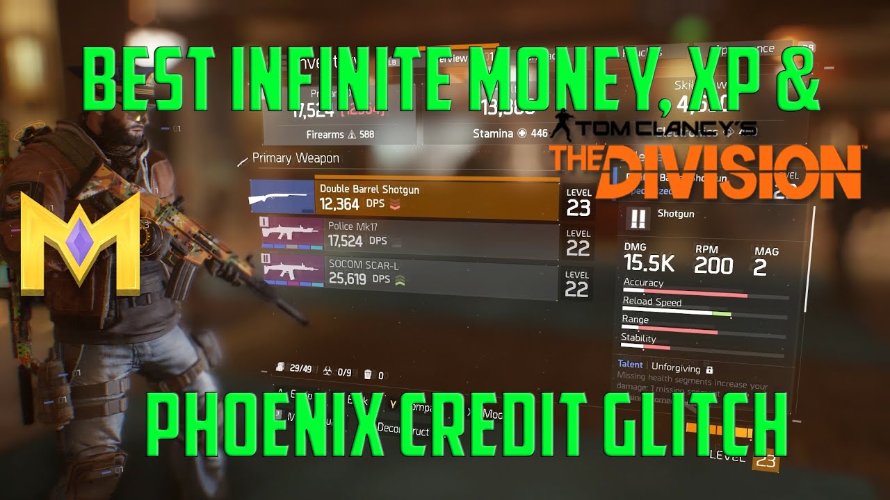 The Division Glitches - EASY Unlimited Money Glitch, XP & Phoenix Credits - 