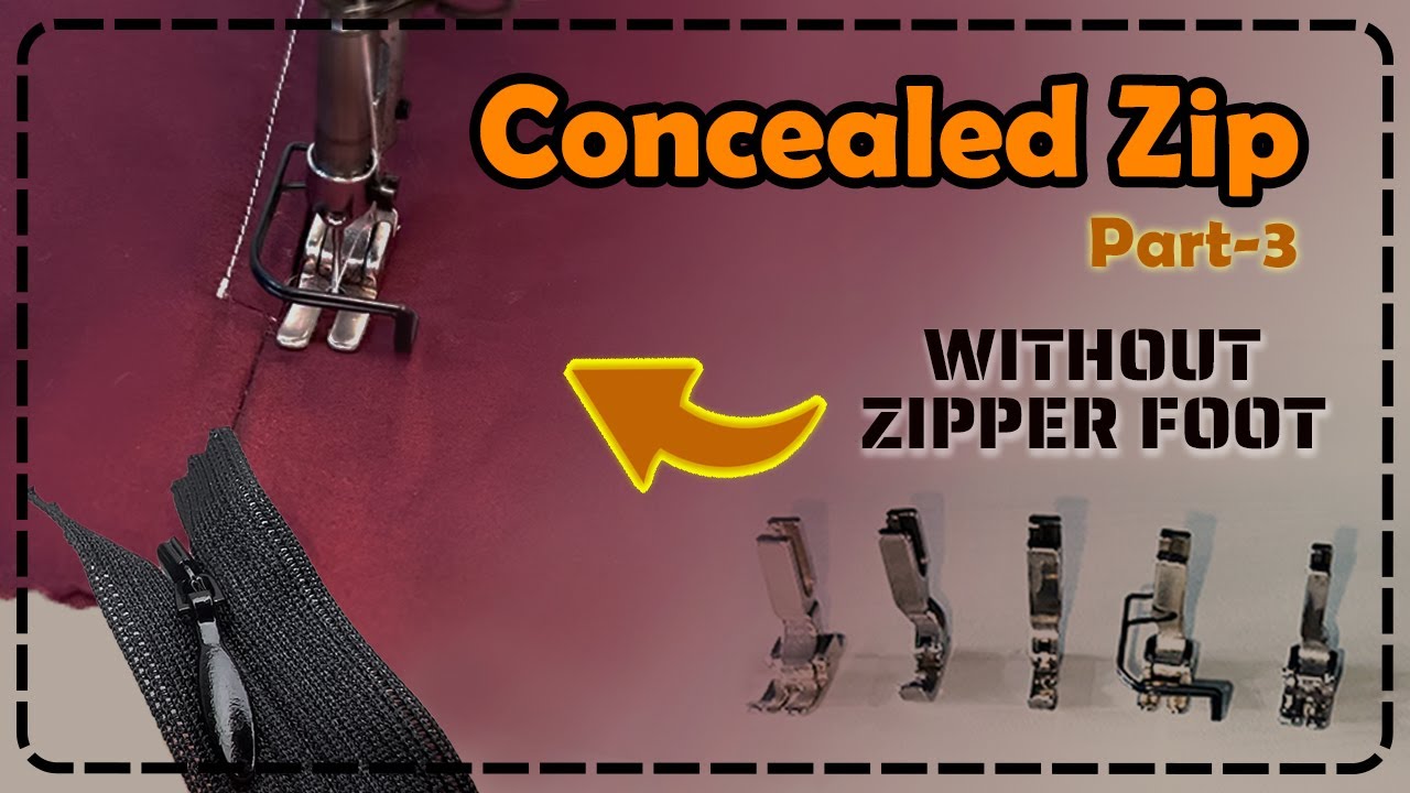 Easy Way to Attach Concealed Zip Without a Zipper Foot! | Sewing Hack