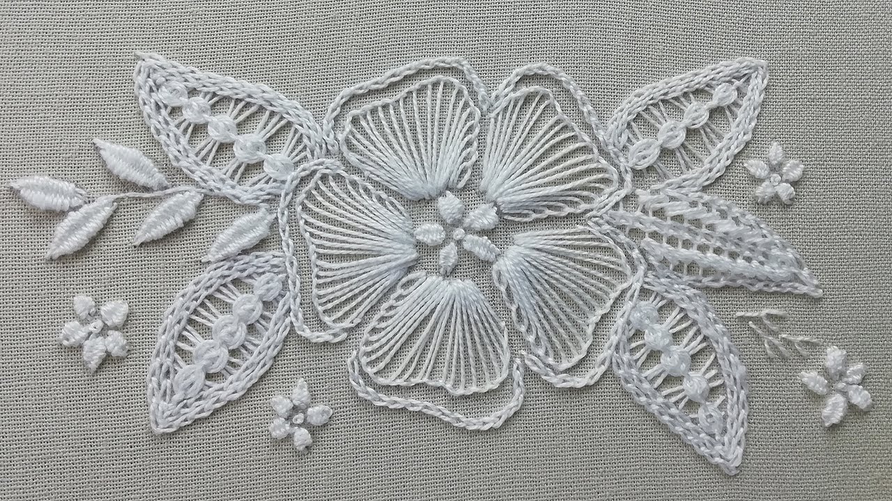 Румынское кружево на ткани | Romanian lace on fabric | new design