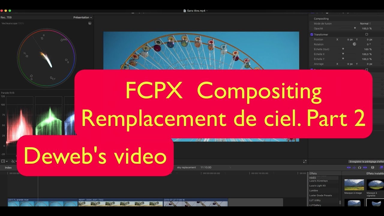 FCPX Remplacement de ciel. Part 2