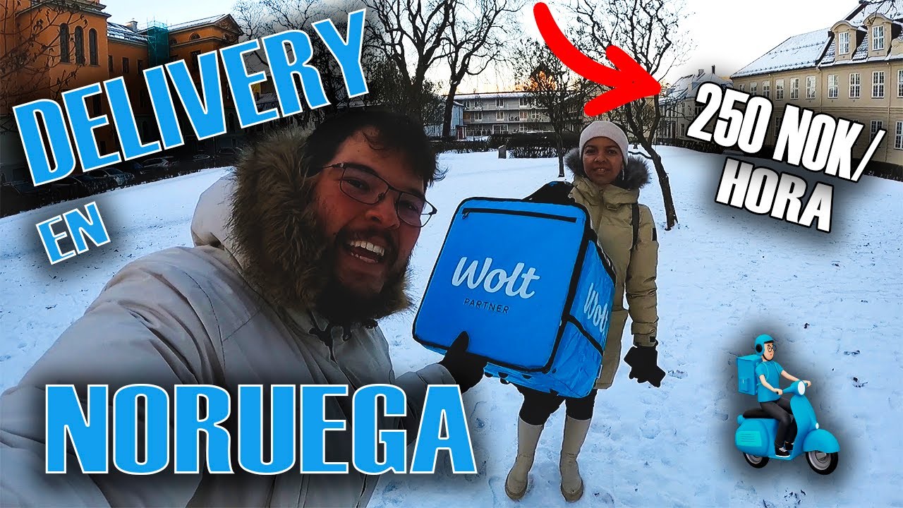 ¿CUANTO se GANA siendo DELIVERY en NORUEGA? 🇳🇴  WOLT APP 🍕