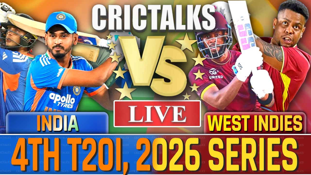 Live: India vs West Indies, 4th T20I, 2026 Series, Cricket Match Today Score Commentary, CricTalks
