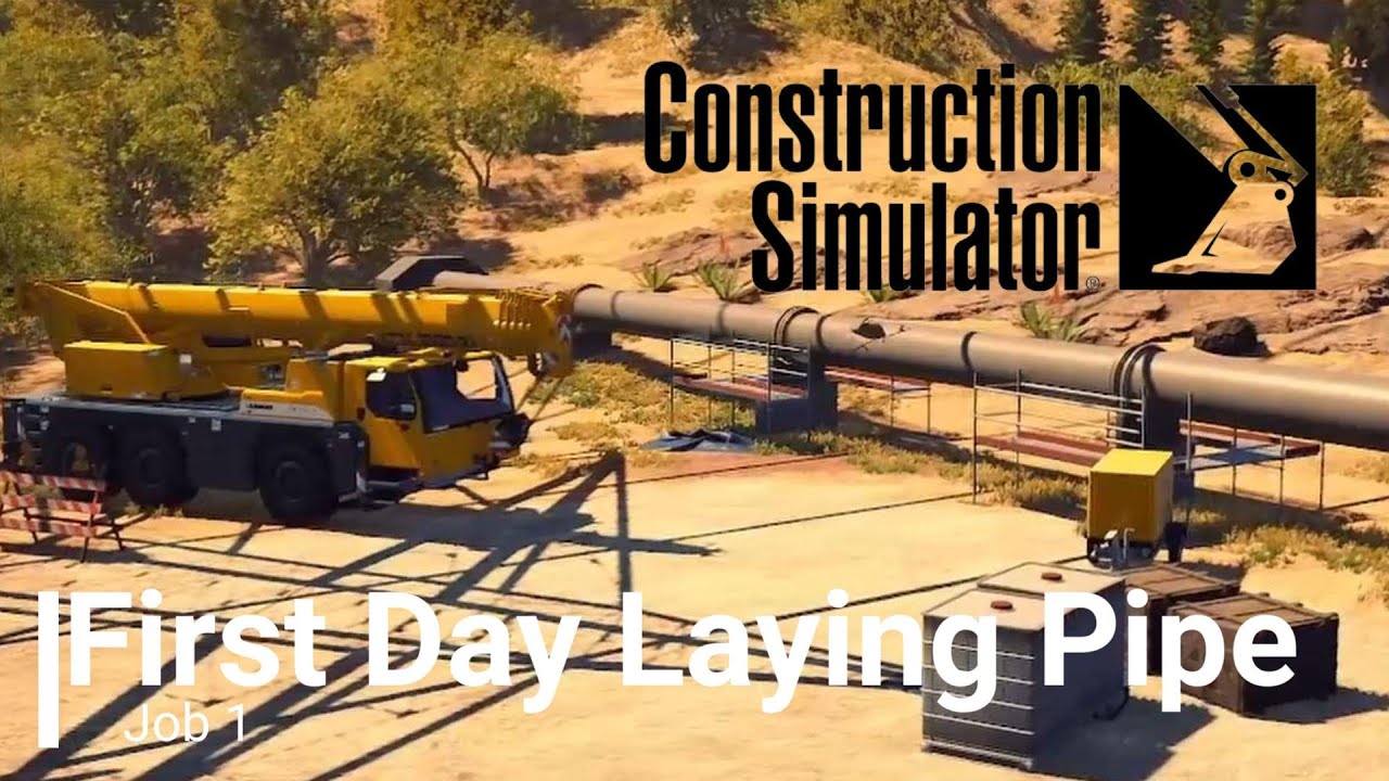 First Day Laying Pipe - Job 1 | Construction Simulator