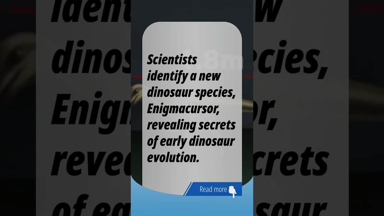 New Dinosaur Species: Enigmacursor, the 'Puzzling Runner'