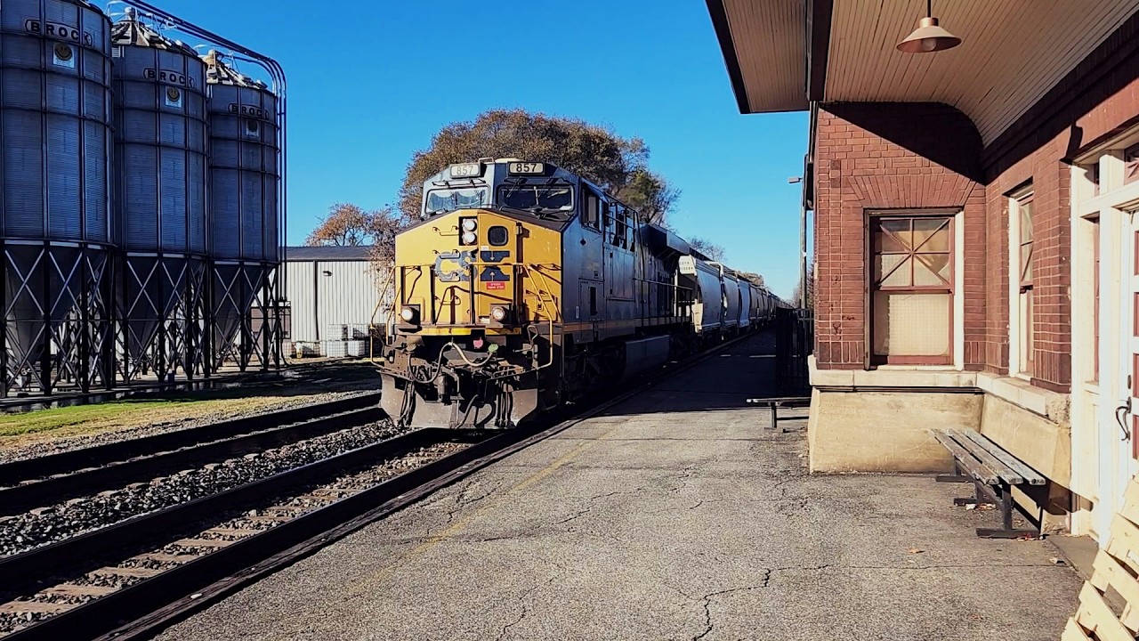 CSX Grain Train with All White Hopper Cars | Railfanning USA
