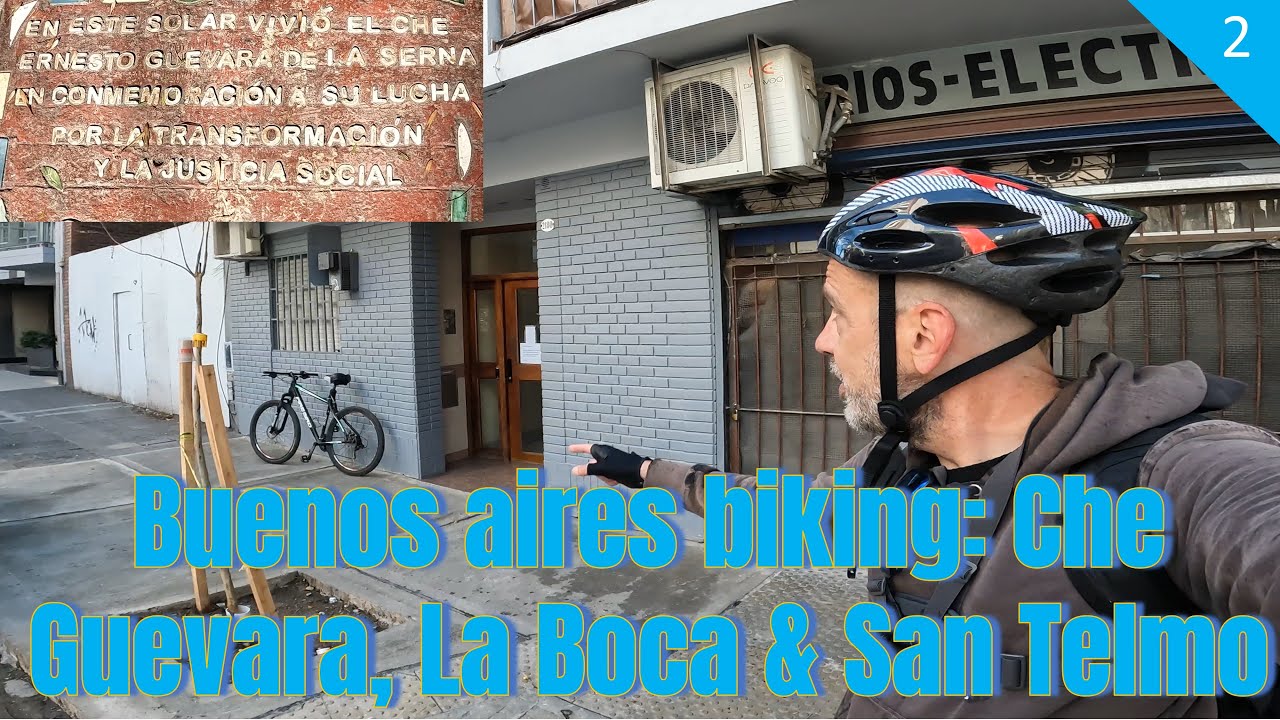 Crosstown BIKING in BUENOS AIRES: absorb the CITY VIBES #cheguevara #laboca