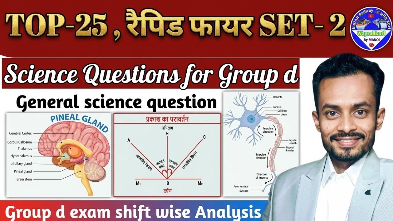 TOP-25, रैपिड फायर SET-2 | General science |by Manoj Kumar #groupd