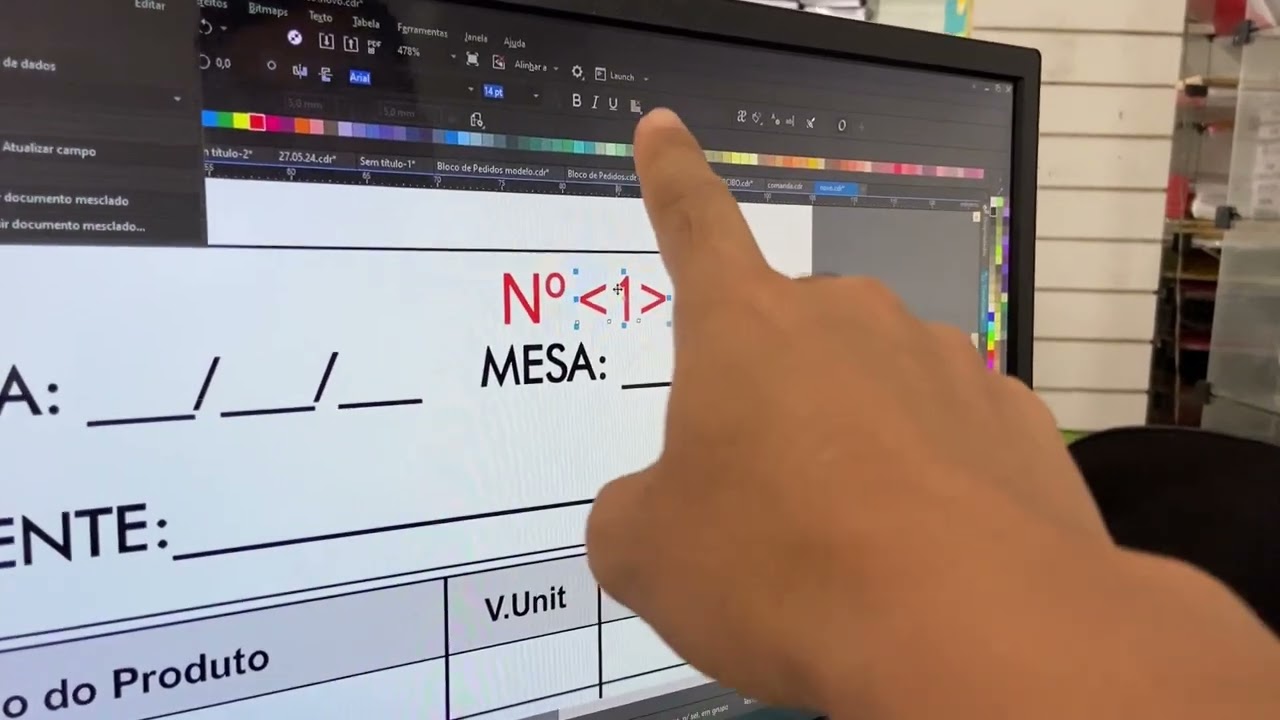 NUMERAÇÃO DE BLOCOS NO COREL DRAW USANDO IMPRESSÃO MESCLADA