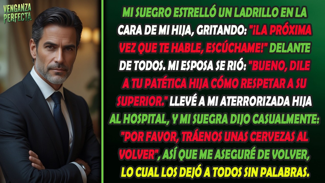 Mi suegro le estrelló un ladrillo en la cara mientras gritaba: 