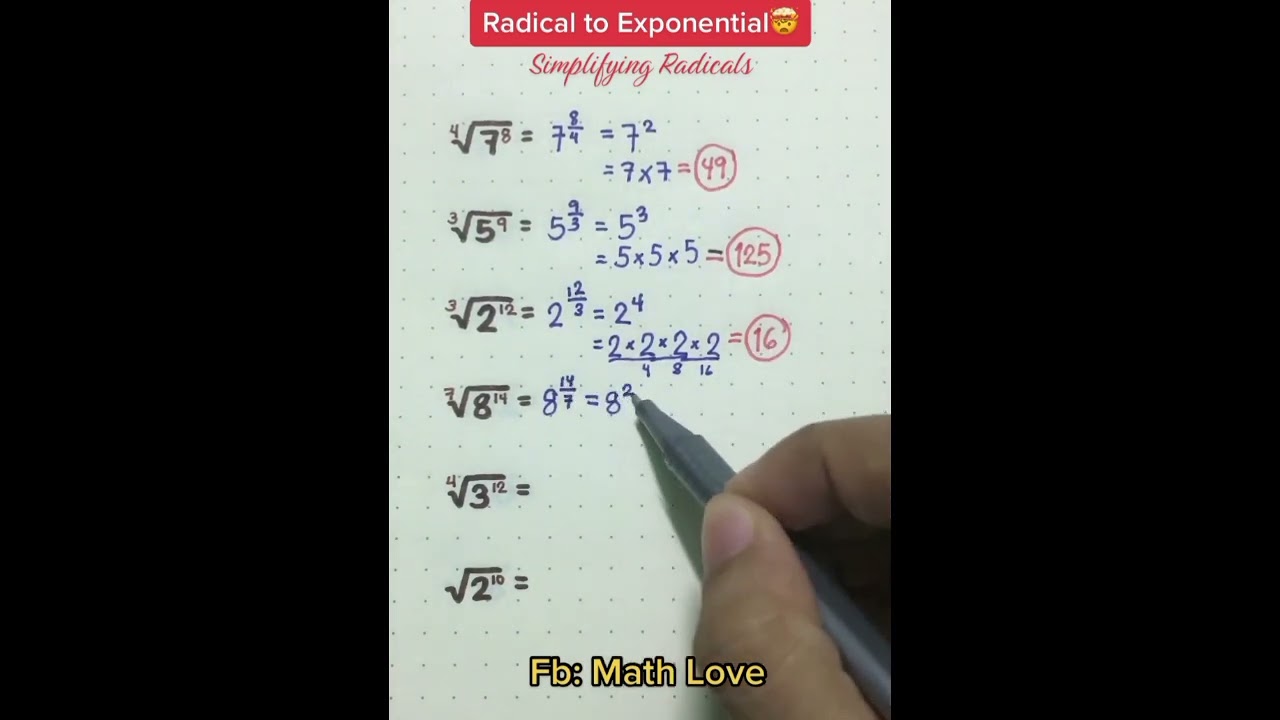 Amazing short cuts to simplify radicals in math #maths #shorts
