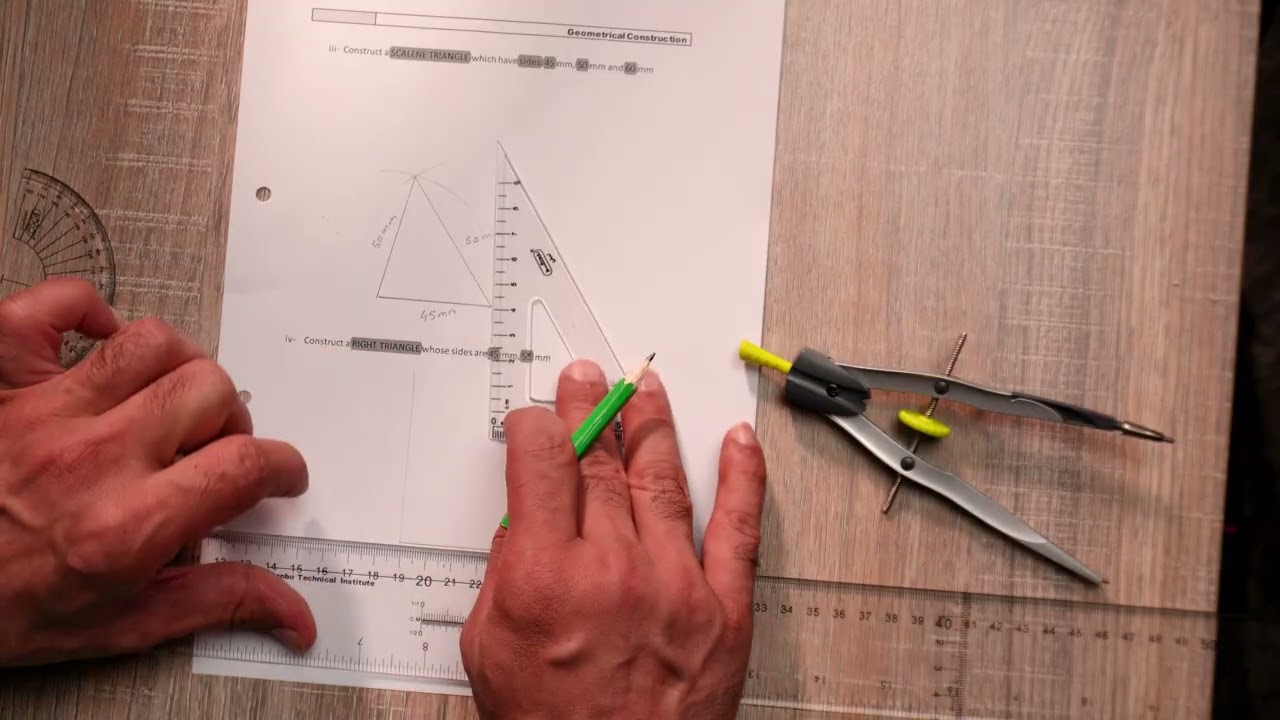 HOW TO DRAW RIGHT TRIANGLE