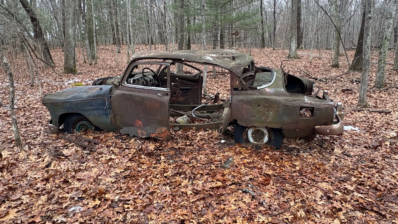 Abandoned 1953 Chevy in Ashland Massachusetts 