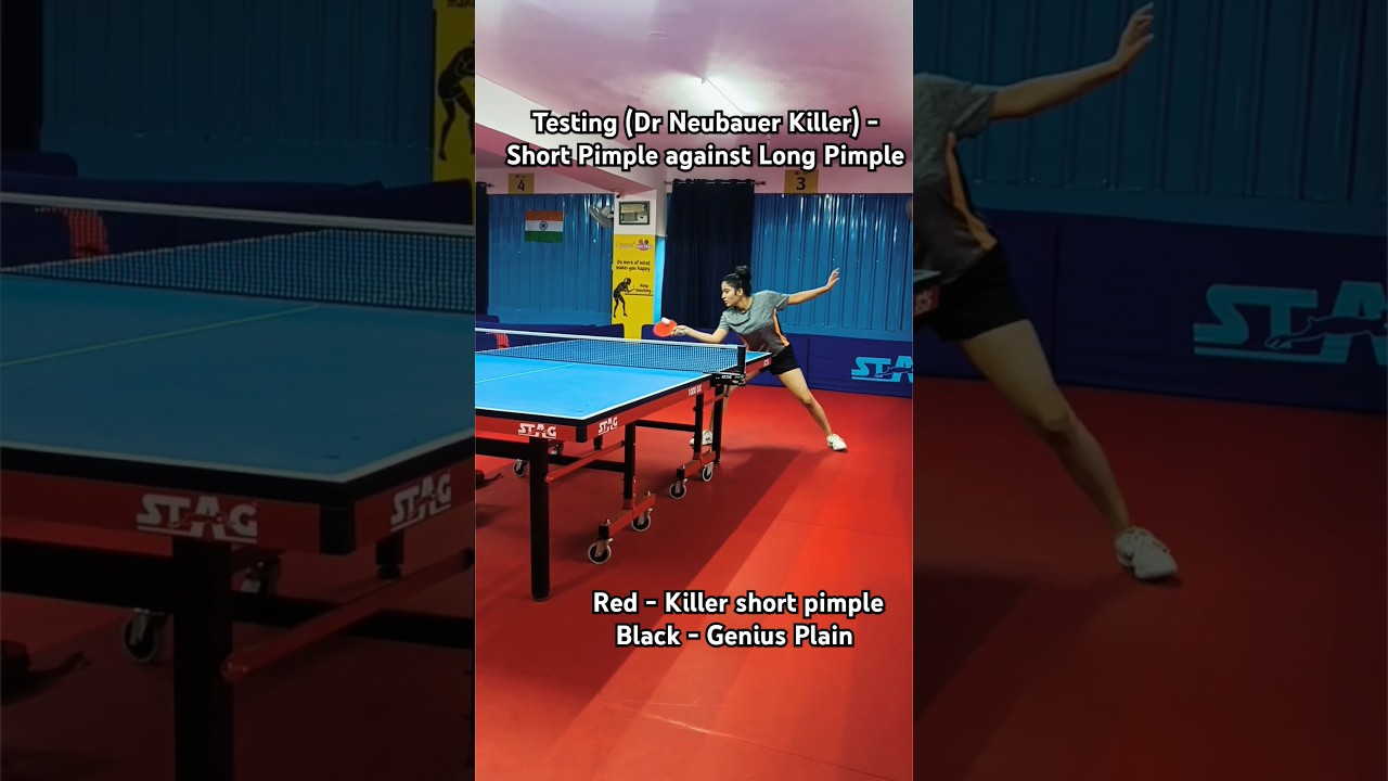 👍Testing DR NEUBAUER Killer 2.0mm Short Pimple Backhand against Long Pimple #youtubeshorts #pingpong