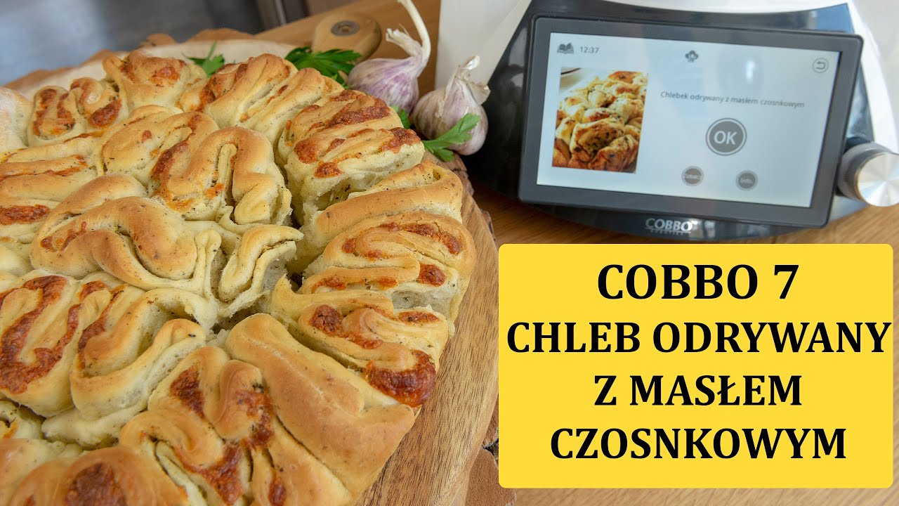 Chleb odrywany z masłem czosnkowym- robot kuchenny COBBO