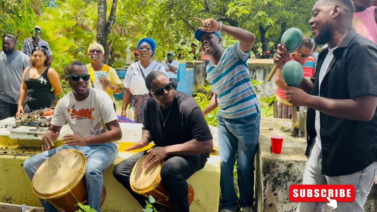 Garifuna Drumming send off to Uncle Gill (Hopkins Belize) 