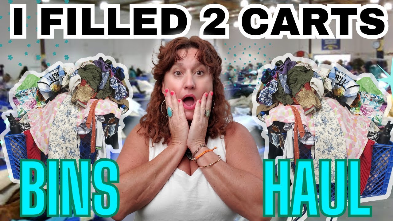The BINS Was So Good I FILLED 2 CARTS!! ~ GOODWILL OUTLET BINS Thrift HAUL TO RESELL on Ebay