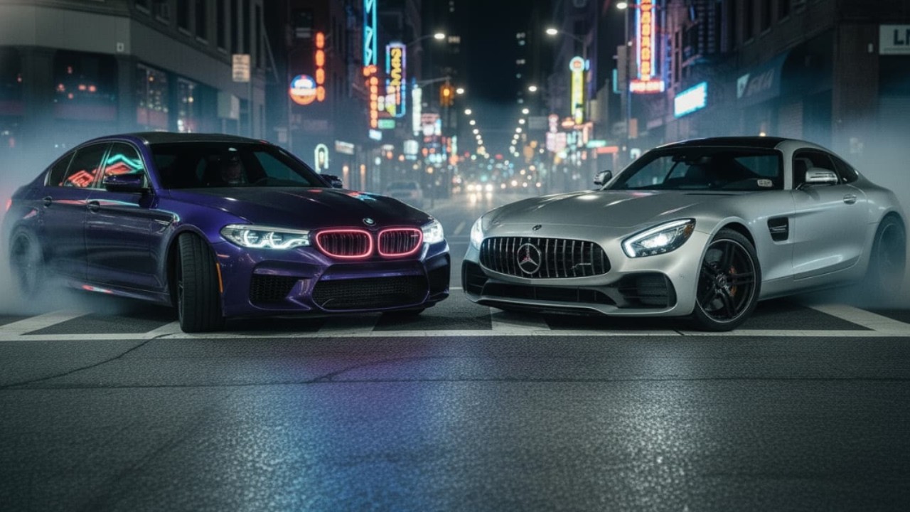 Midnight Circuits - Chill Vibes & Late Night Drives (BMW M5,AMG GT) | 4K