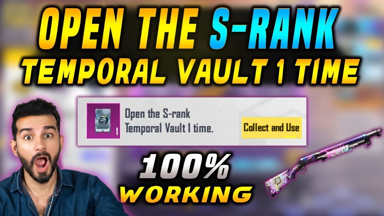 OPEN THE S RANK TEMPORAL VAULT 1 TIME | S RANK TEMPORAL VAULT LOCATION PUBG MOBILE/BGMI