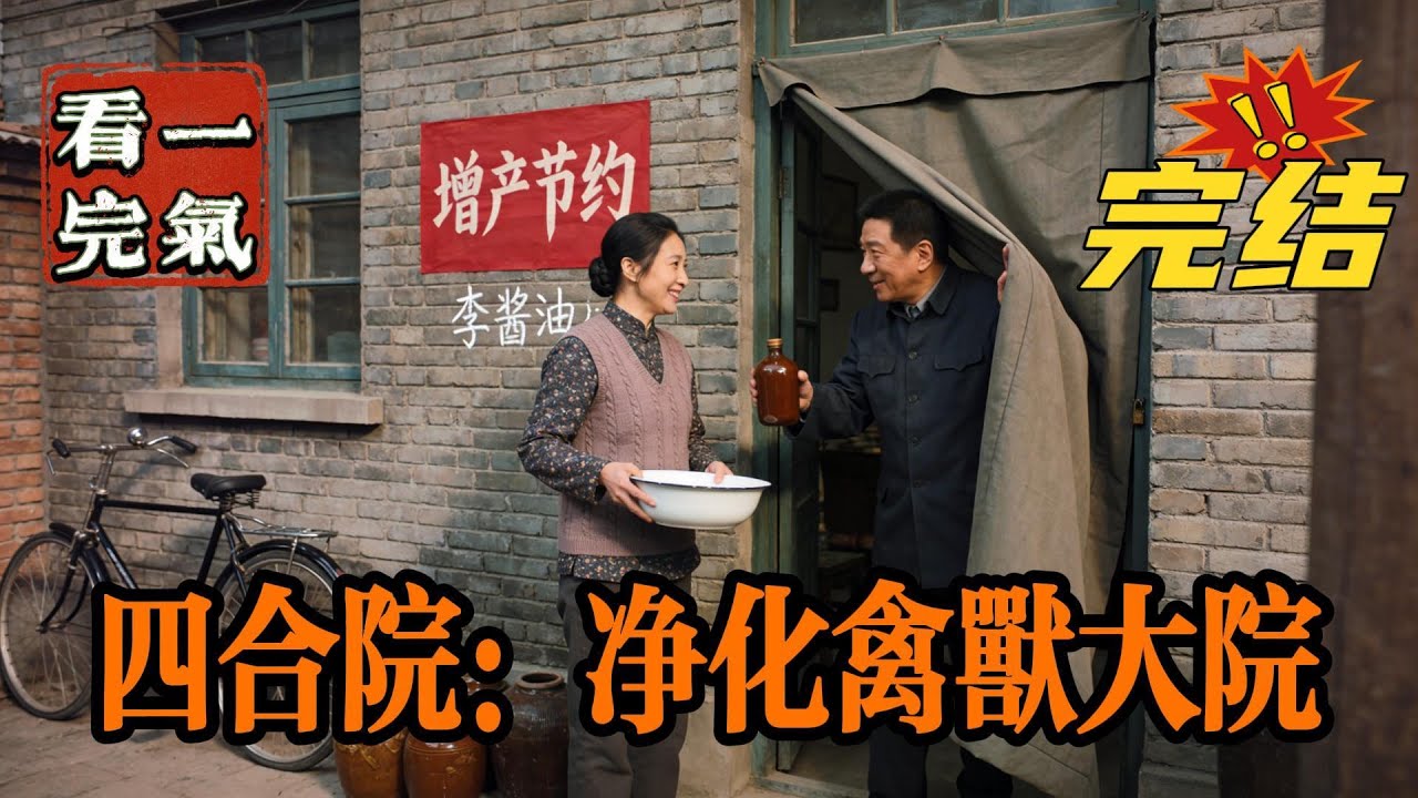 💥💥💥完结！《四合院：净化禽兽大院》许晓穿越成了电视剧四合院里许大茂的儿子，花心的爸，傻白甜的妈，四周的禽兽，无奈的他，看许晓如何在满是禽兽的四合院里，活出自己的精彩人生！#四合院  #穿越 #爽文