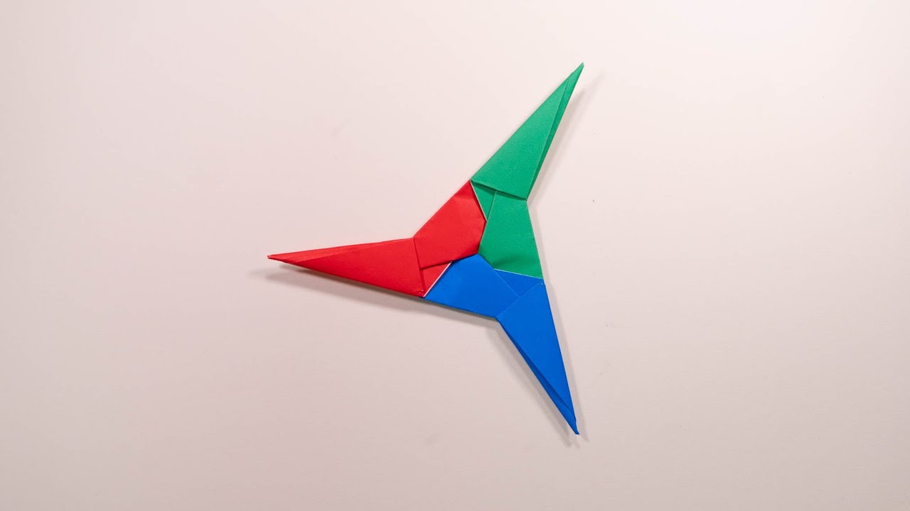 삼각 표창 종이접기 / Origami Triangle Ninja Star (Shuriken)