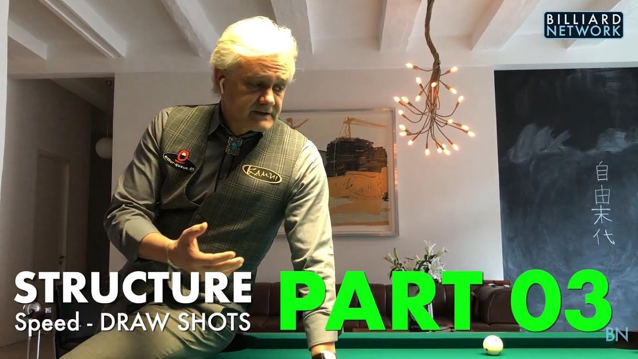 STRUCTURE |  the  ULTIMATE BILLIARD  TUTORIAL |   DRAW SHOTS  Part 03  / 24 | by WC Ralph Eckert