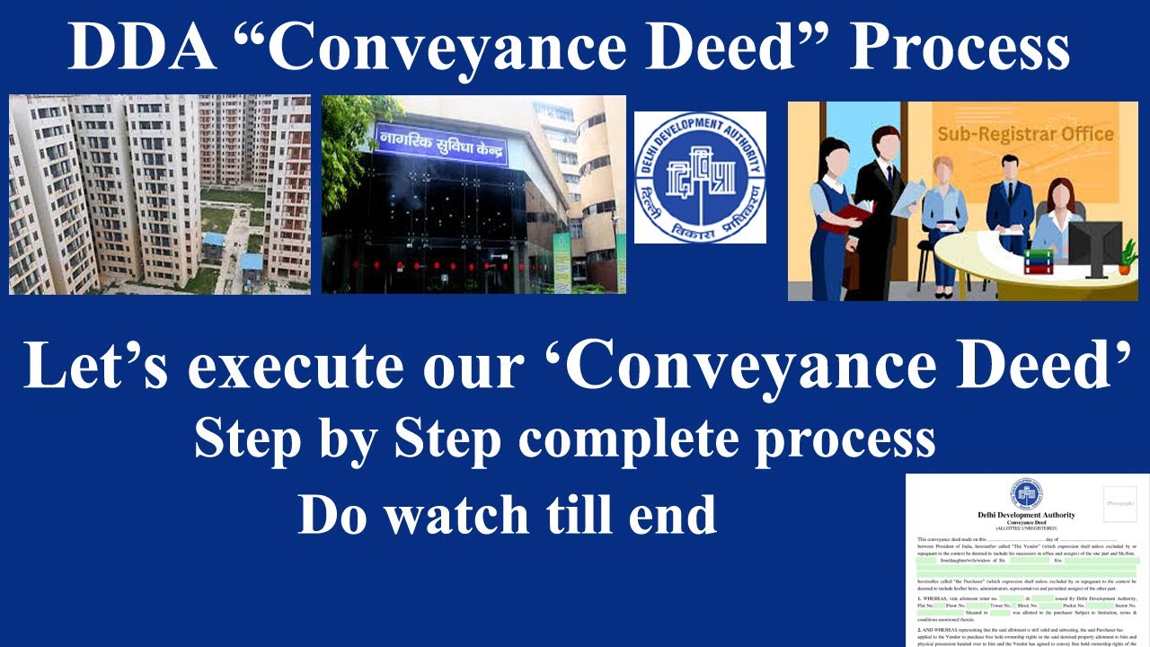 DDA Conveyance Deed Process 🔥I DDA Conveyance Deed Execution I  DDA Registry I DDA flats registry🔥