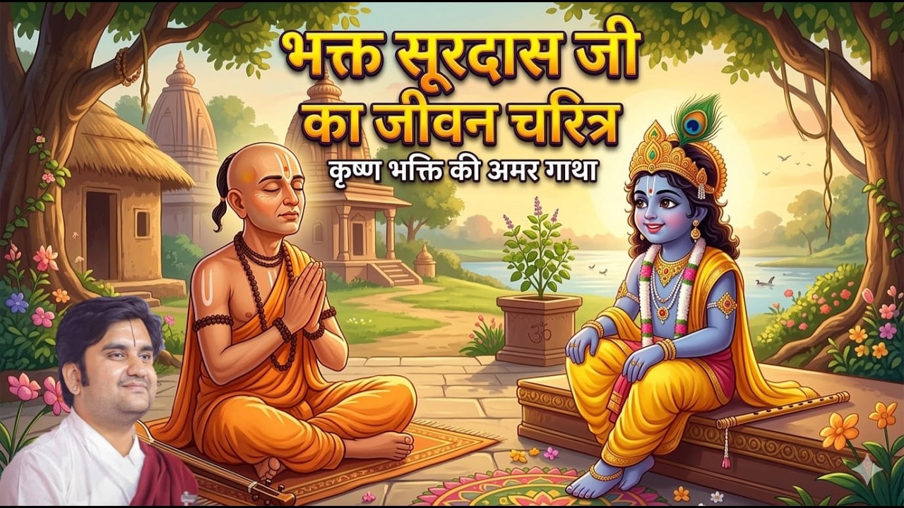 नेत्रहीन सूरदास जी  जीवन चरित्र ❤️| भक्तचरित्र | Indresh upadhyay ji @BhaktiPath #indreshjikivani