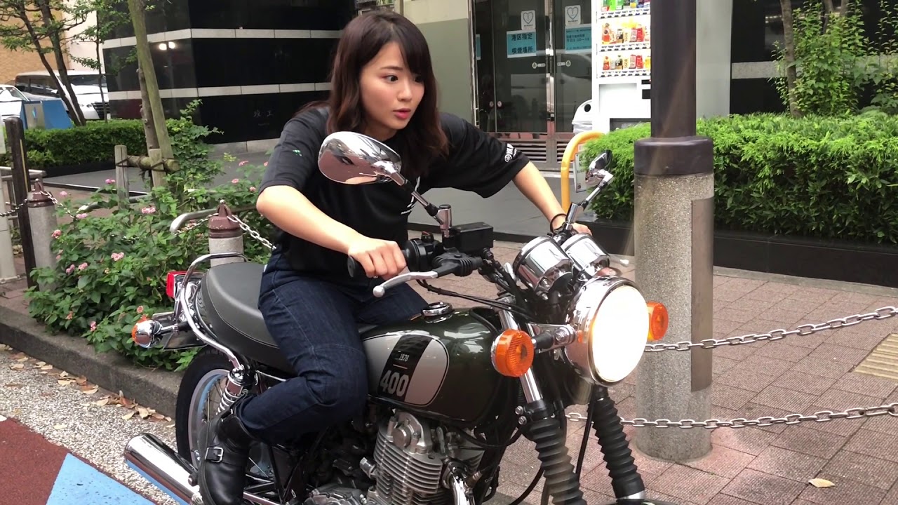 平嶋夏海が挑戦！ 初めてのSR400キックスタート！