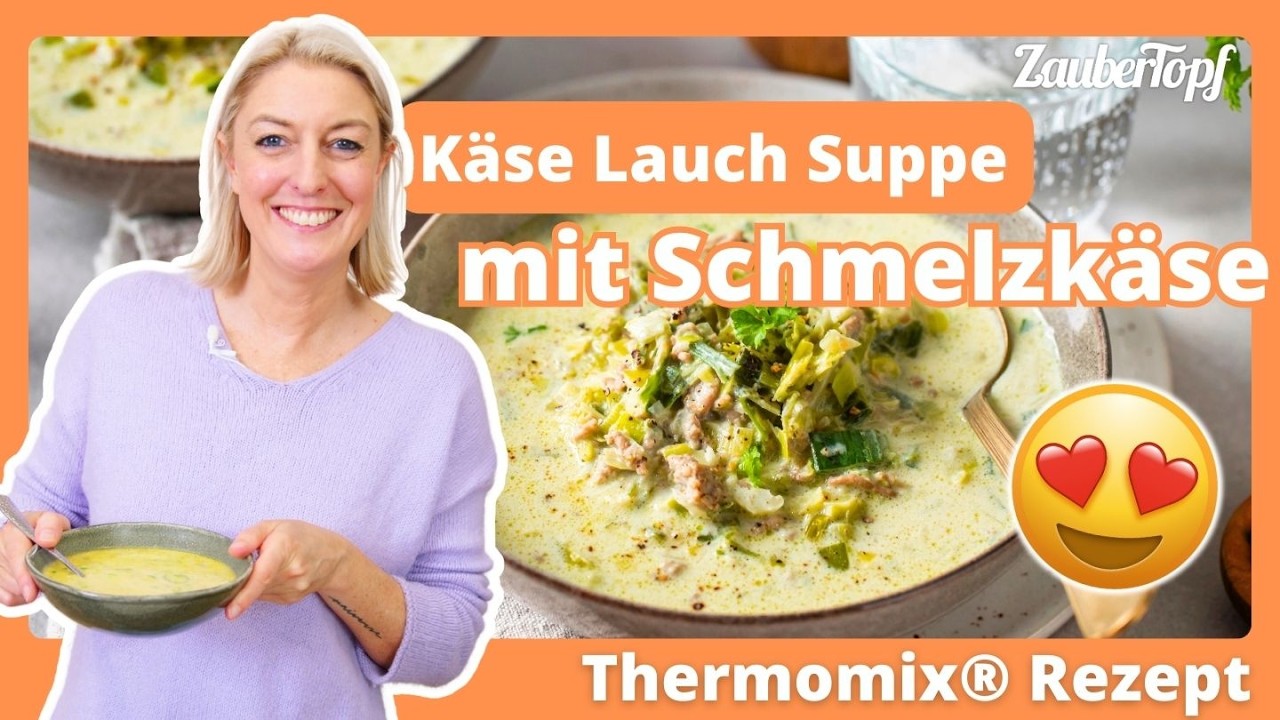 🧀 Die CREMIGSTE K&auml;se-Lauch-Suppe mit Hackfleisch 😍 | Thermomix&reg; Rezept