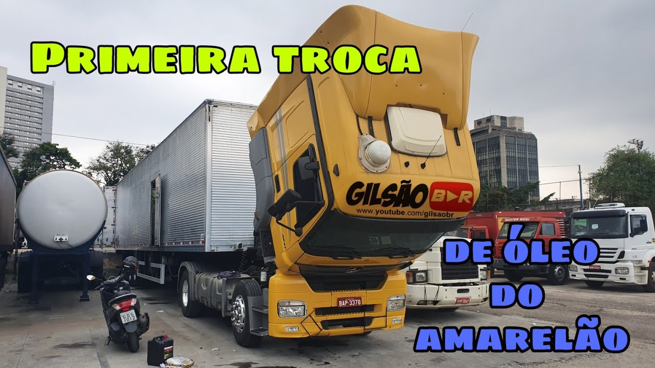 Troca de óleo e filtros do  Mercedes axor 2041 (Primeira troca do amarelão)