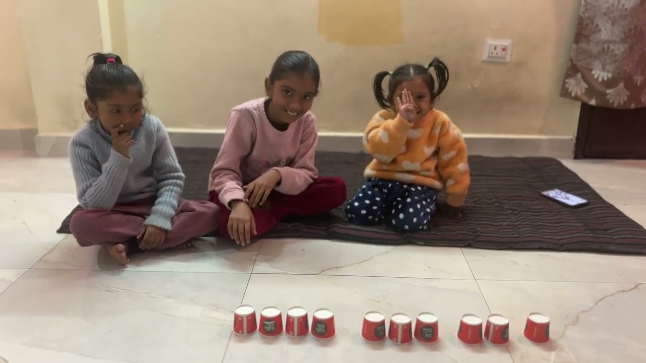 Paper Cup Challenge with My Daughters 😍🔥Family Time is Best Time ❤️❤️❤️