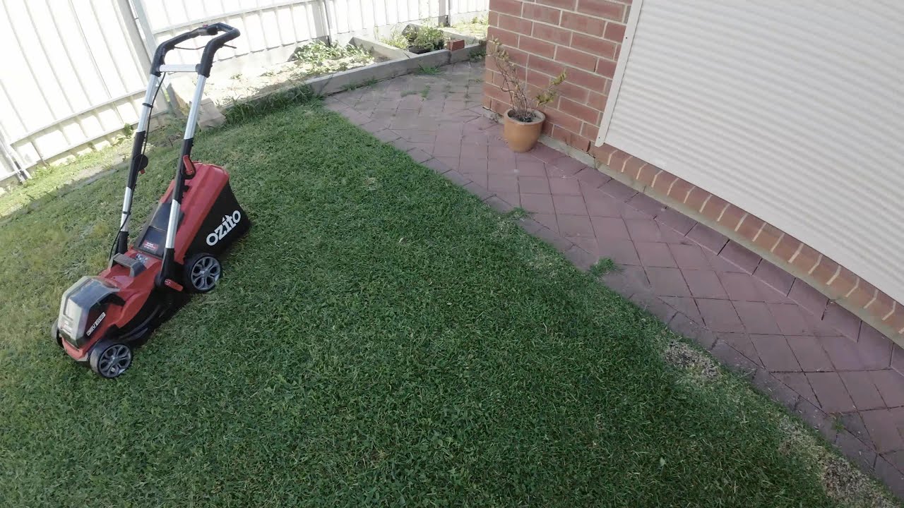 Ozito PXC 36V 2 x 18V 335mm Lawn Mower 3.0Ah Kit PXLMK-3182 Bunnings  $247