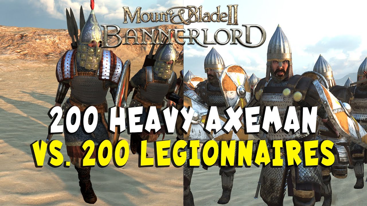 200 Sturgian Heavy Axeman vs. 200 Legionary in Bannerlord