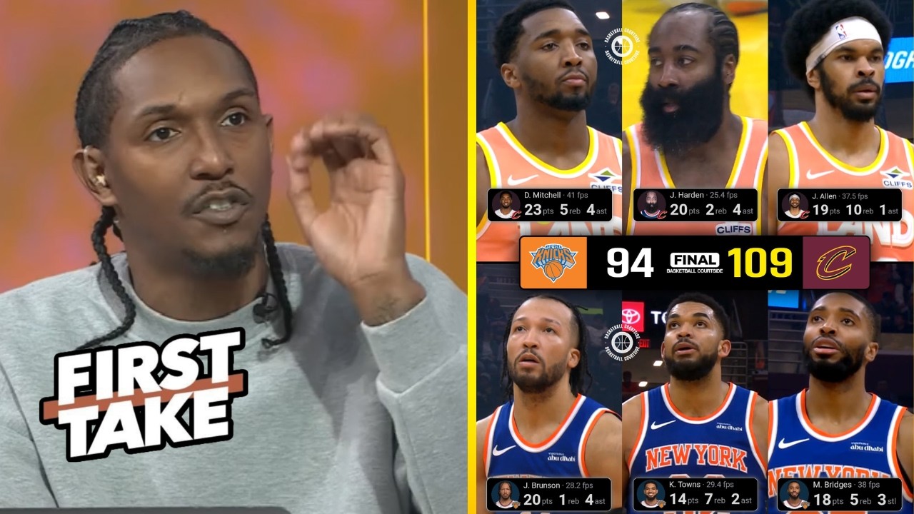 FIRST TAKE | Lou Williams reacts to Cavaliers blowout Knicks 103-94 to improve to 6-1 with Harden