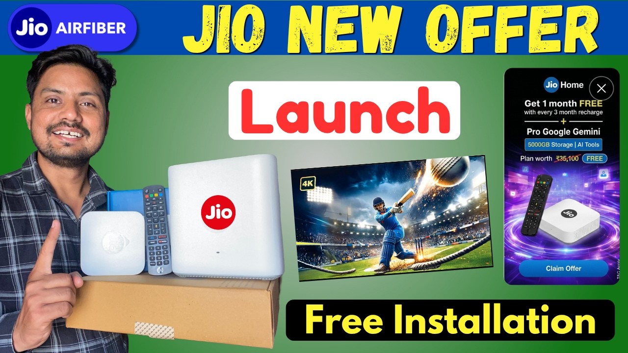 Jio AirFiber New Offer Launch 😱 | 3 Month  ₹555 Plan? FREE Installation & OTT 🔥