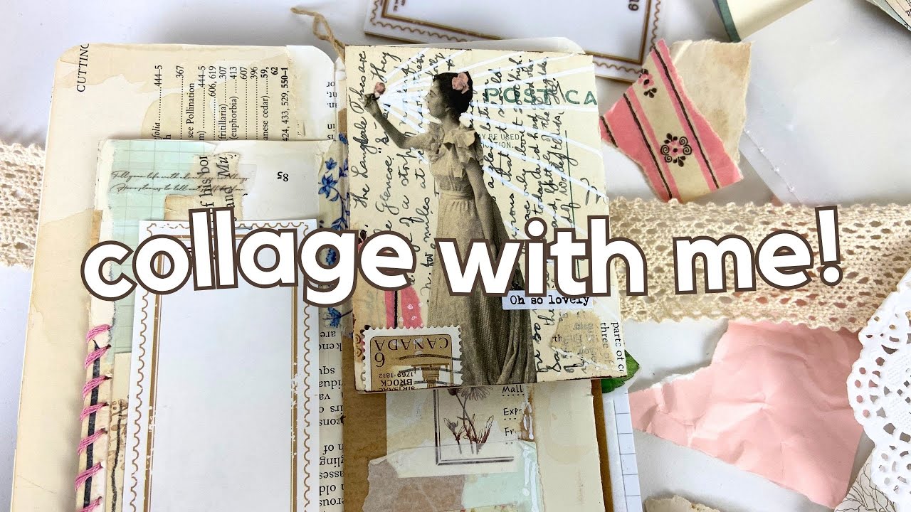 How I alter vintage postcards in my junk journal✨