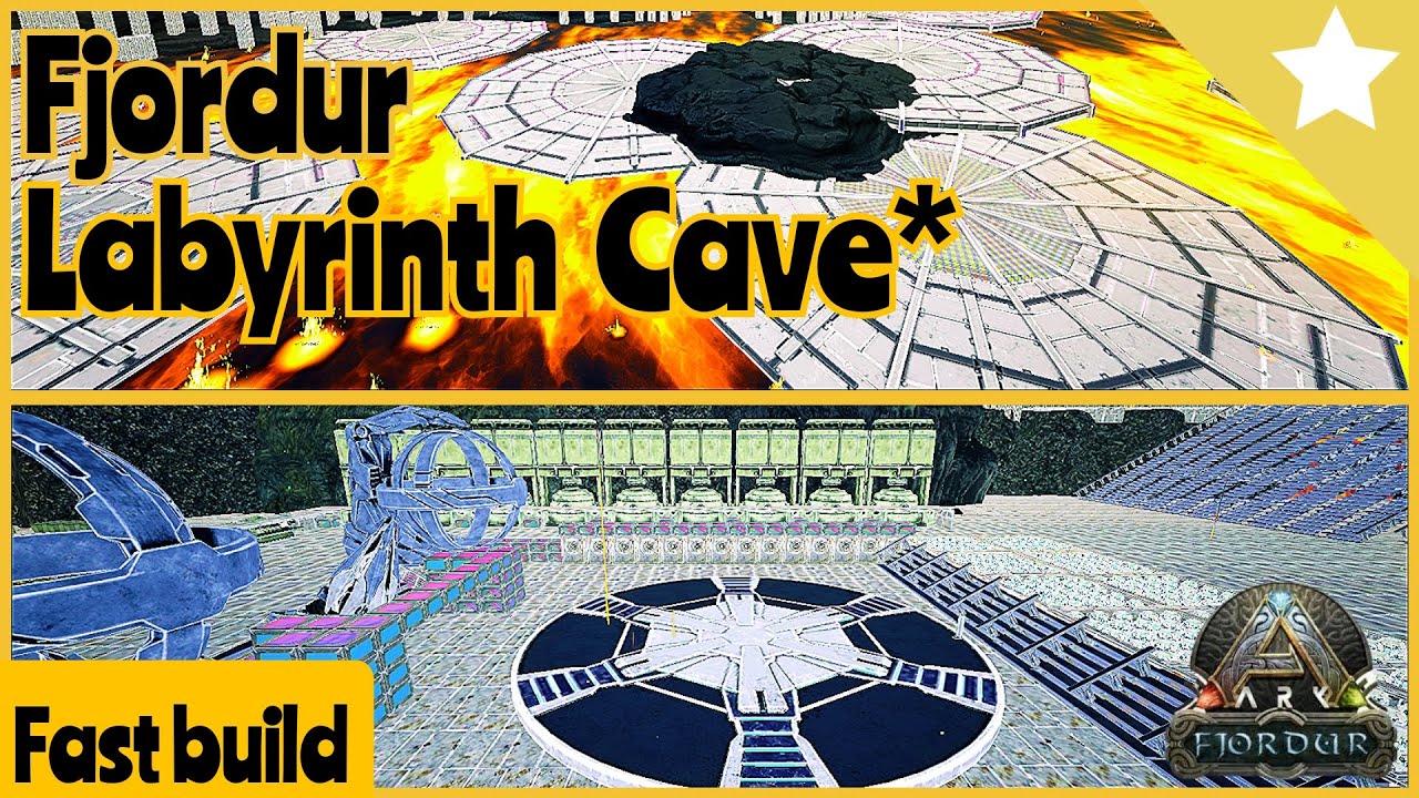 Fast build Labyrinth cave* (Fjordur)_Ark survival evolved
