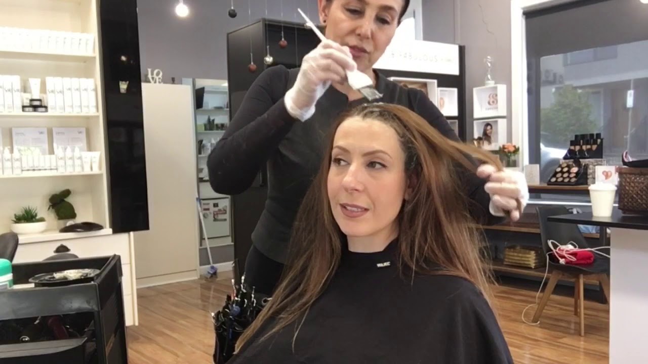 Regrowth Touch-up by a professional hairdresser.