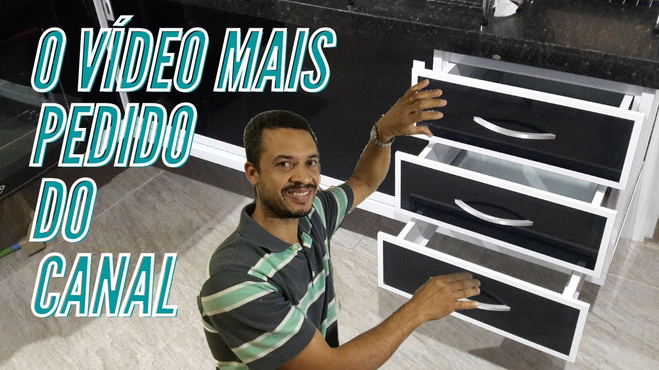 COMO FAZER FECHAMENTO DE PIA COM GAVETEIRO DE ALUMÍNIO E VIDRO PARTE 1