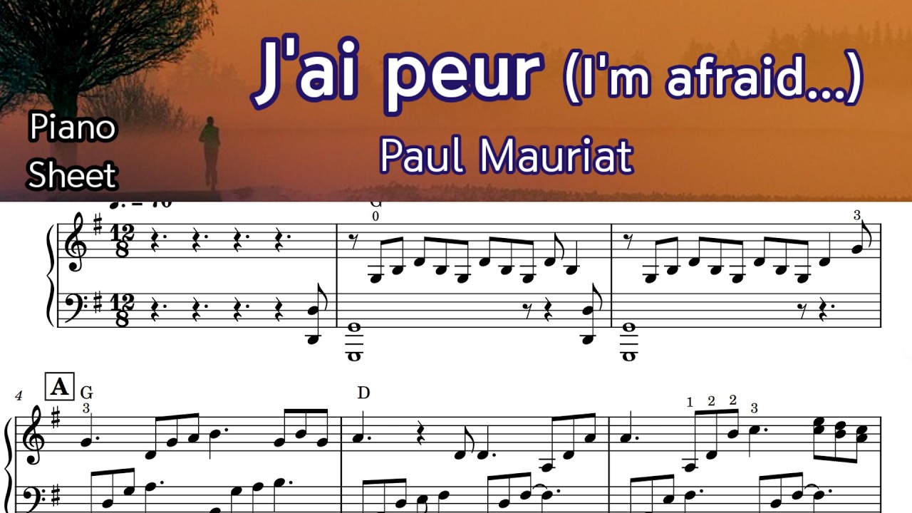 J'ai peur – Paul Mauriat Version (Piano Sheet Music) | SangHeart Play