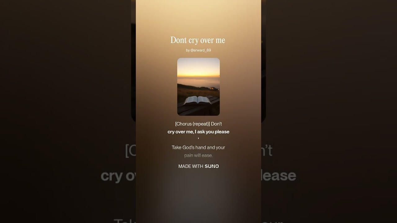 Dont cry over me#ai #music #song #aimusic #christianmusic