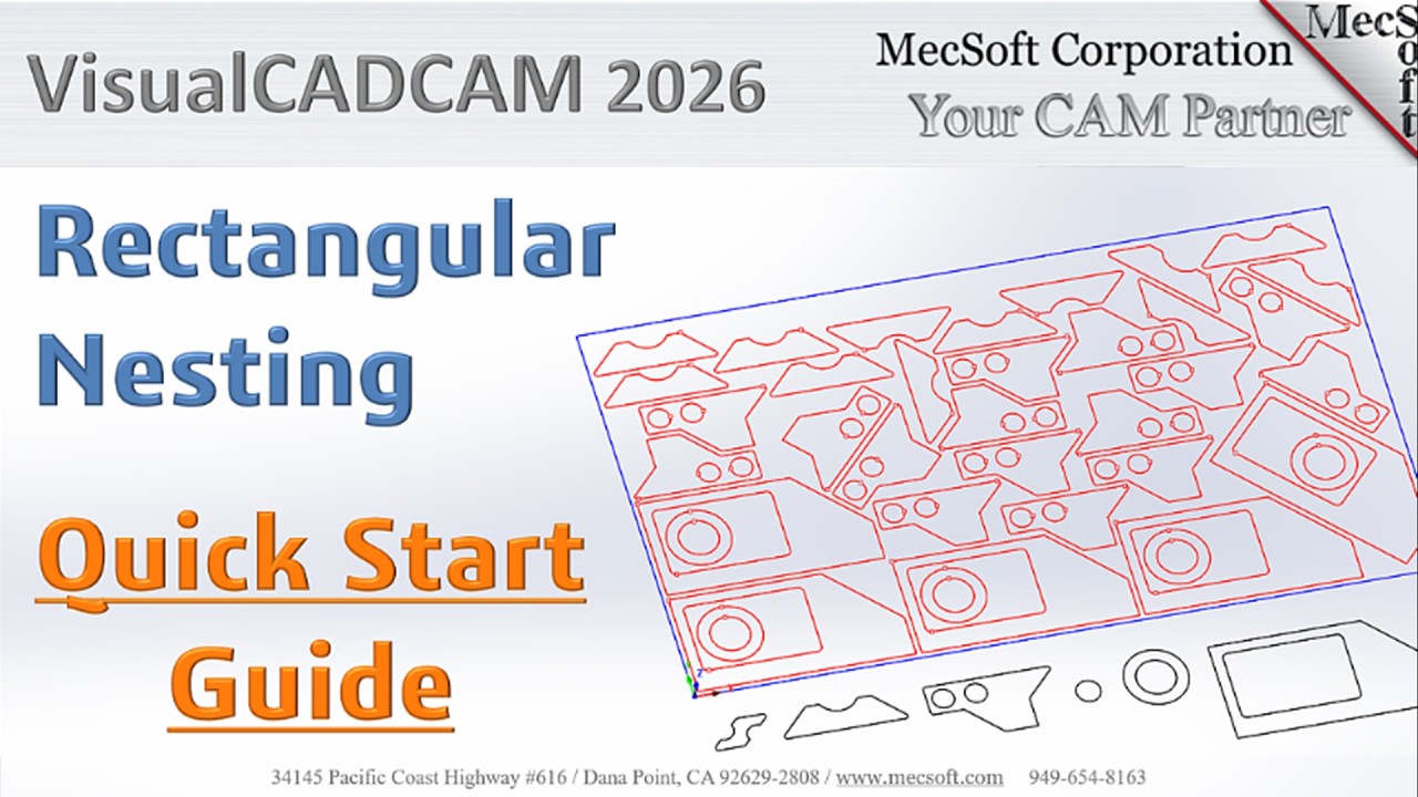 VisualCAD/CAM 2026 Rectangular Nesting Quick Start