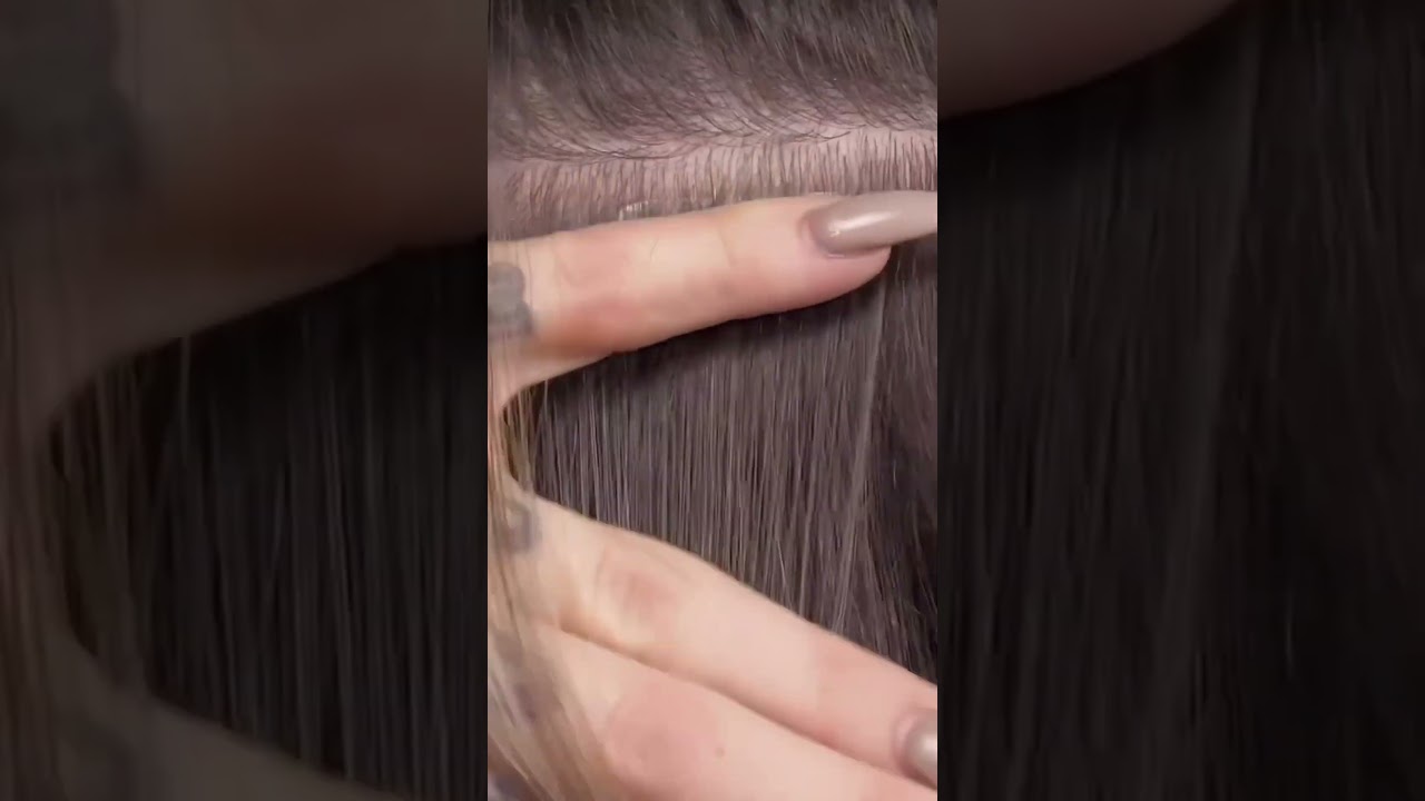 Салонное vs Домашнее ленточное наращивание #shorts #ленточноенаращивание #tapeinextensions #tapeins