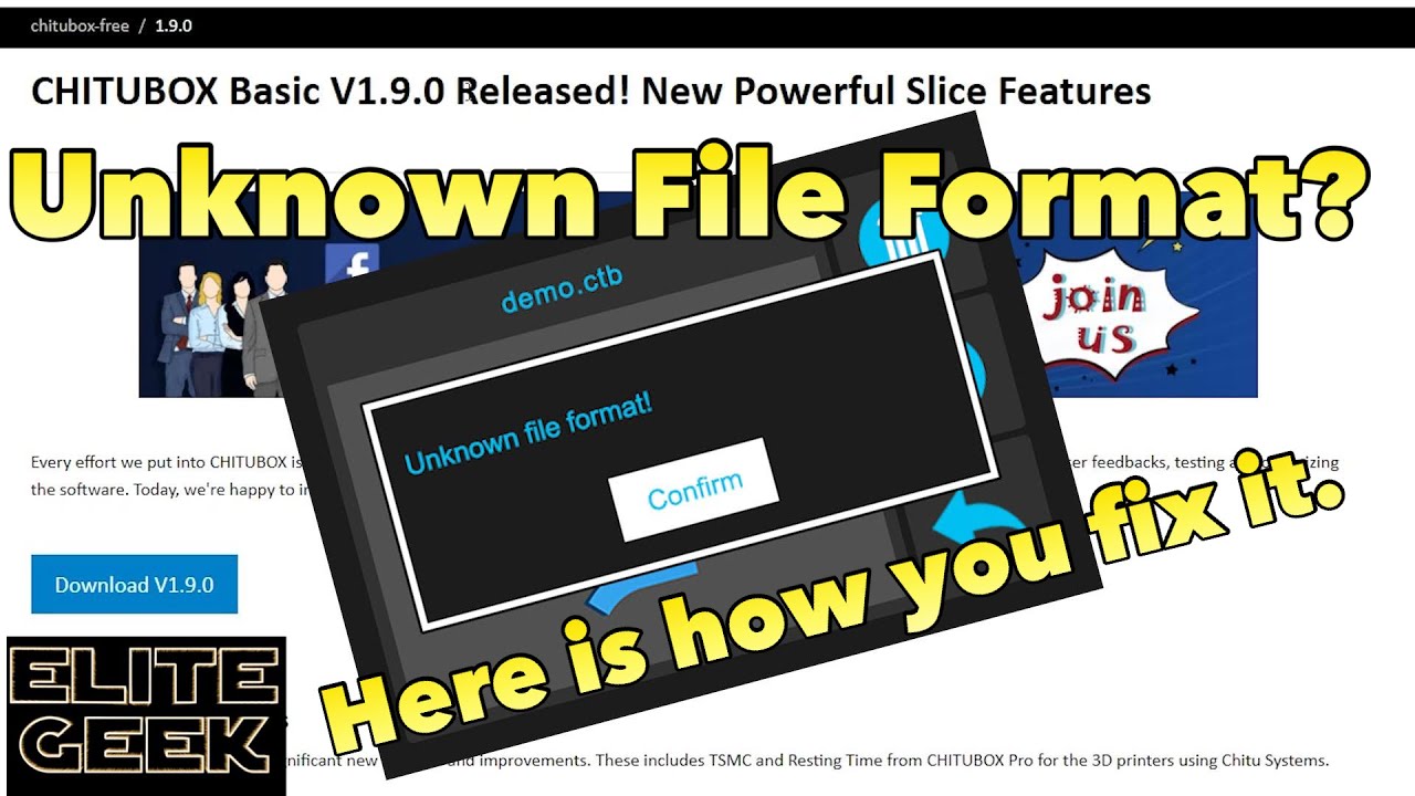 How to fix the Unknown File Format Error on your Resin 3D printer after installing Chitubox 1.9