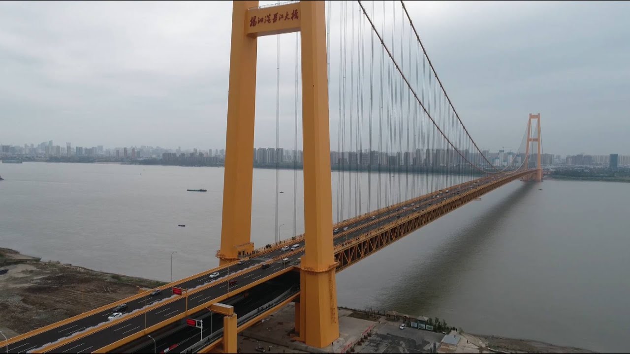 1,700-meter-long span! Double-deck suspension bridge with world's longest span opens to traffic