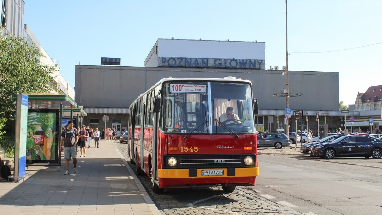 Przejazd: Ikarus 280.26 #1545 MPK Poznań - Linia 100